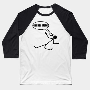 Funny and Humerous Comic Stickman Baseball T-Shirt